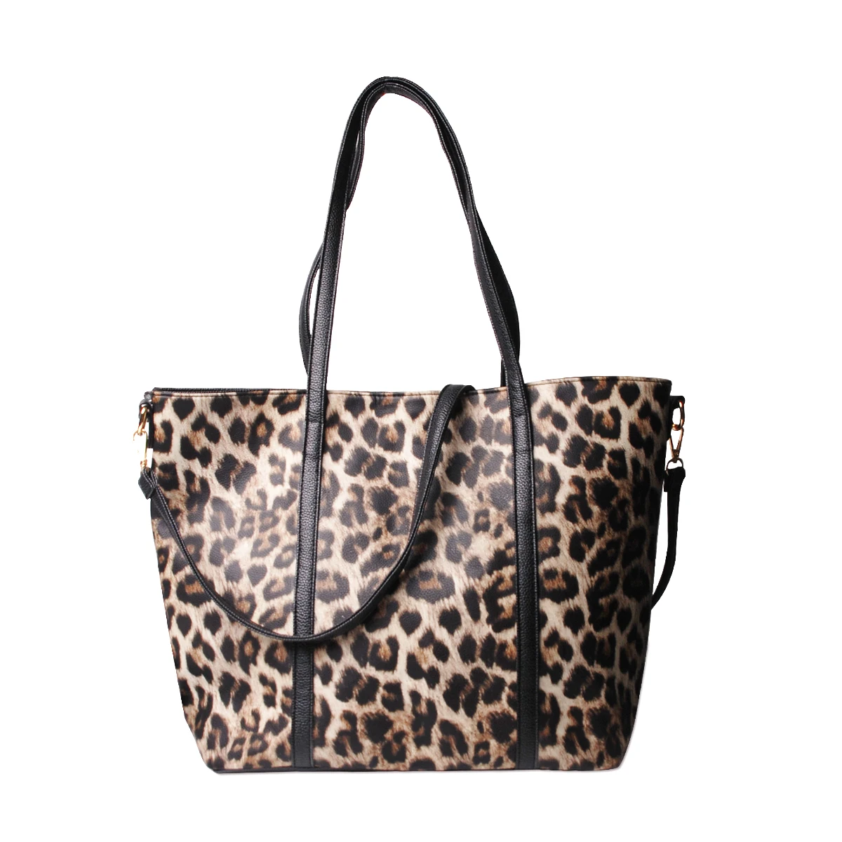 

hot-selling Cheetah Leopard hnadbag large capacity shoulder bag pu leather cling bag DOM-1141734