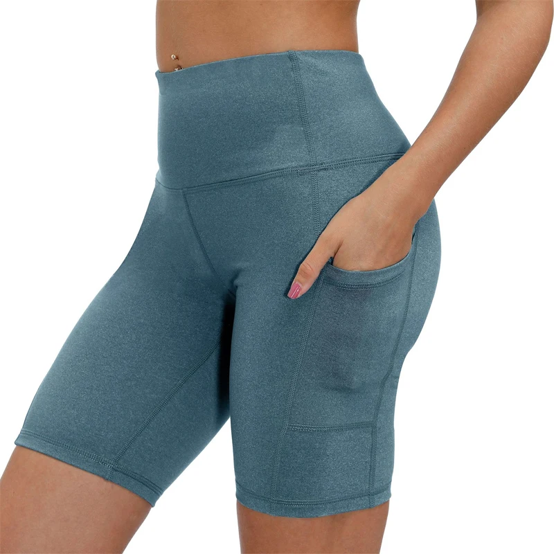 

High Waisted Yoga Shorts Athletic Running Shorts OEM Wholesale High Quality Biker Shorts for Women with Pockets