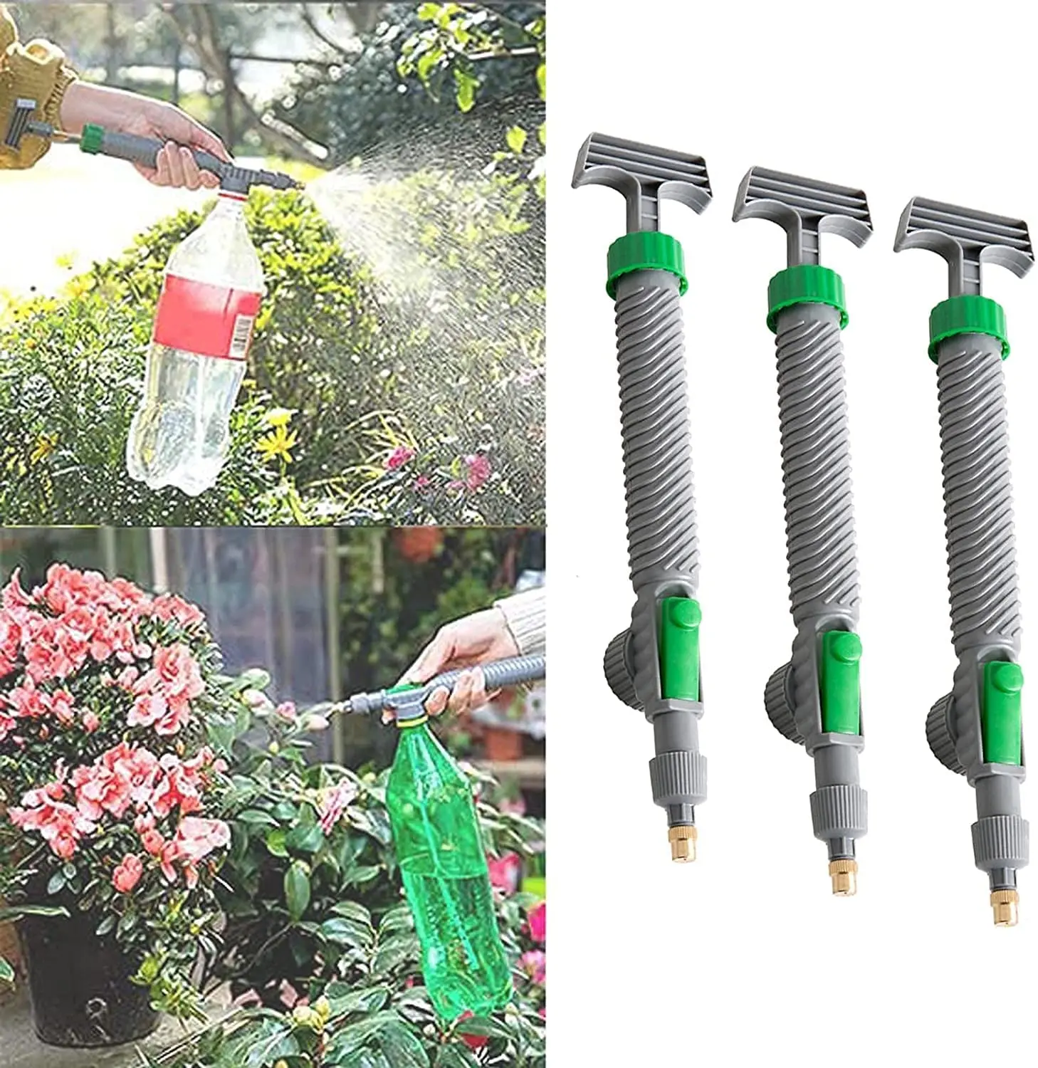 

High Pressure Air Pump Manual Sprayer Adjustable Drink Bottle Spray Head Nozzle,Garden Watering Tool