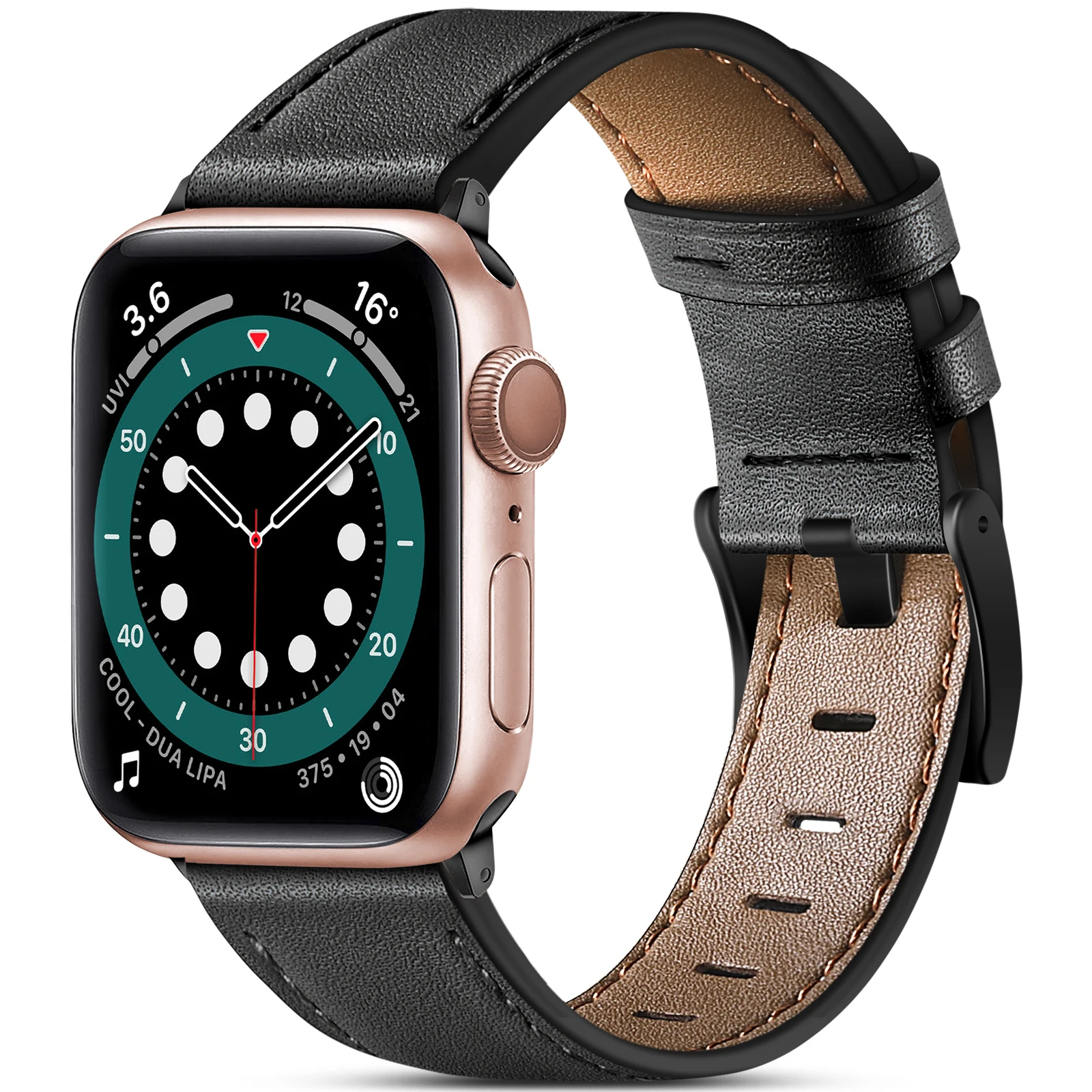 

Stock Leather Apple Watch Band for iWatch Series 6 5 3 2 Luxury Leather Wristband 42mm/44mm 38mm/40mm