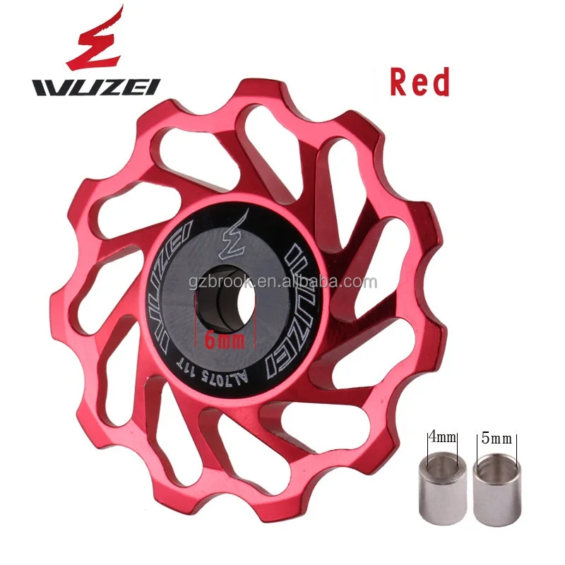 

12T WUZEI Ceramic bearing 7005 Aluminum Alloy color Rear derailleur guide wheel