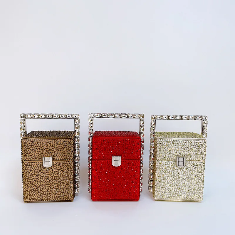 

Diamond Box Evening Clutch Bags New Chic Rhinestone Purses And Handbags Luxury Designer Wedding Party