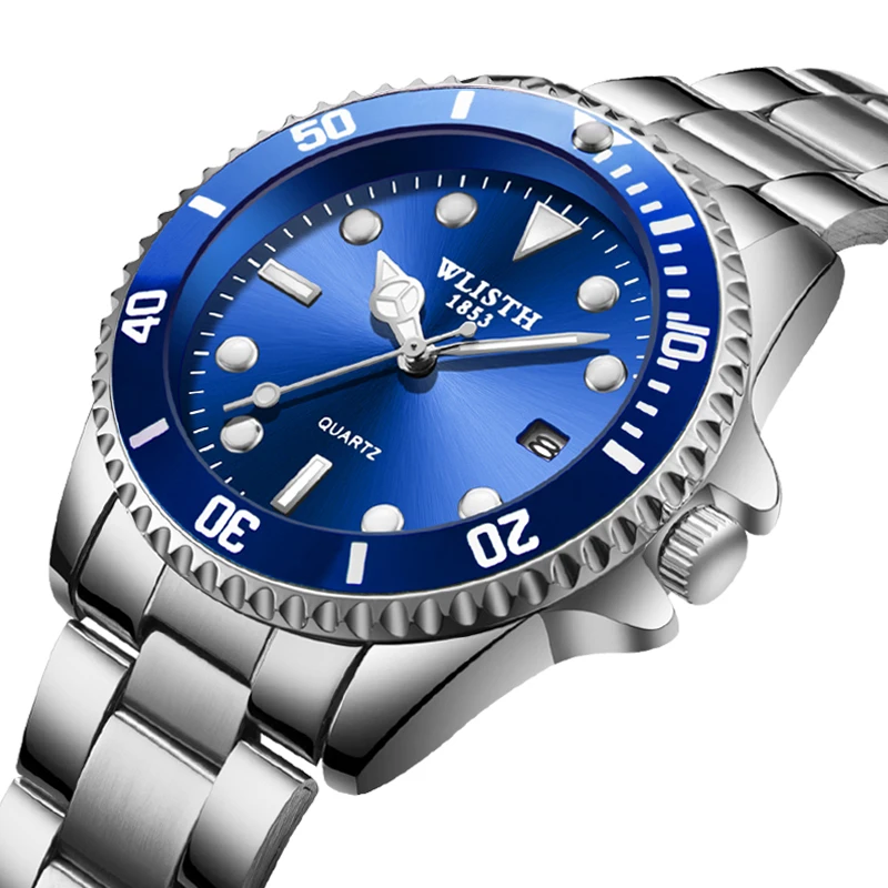 

Blue Face High quality Watch for Men Wrist Luxury 30 ATM cheap price Waterproof quartz movement wristwatches