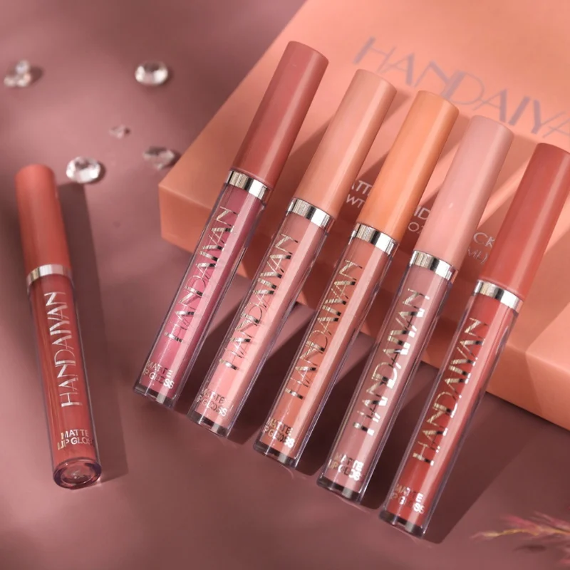 

6Pcs Matte Lip Gloss Set Liquid Lipstick Waterproof Long Lasting Moisturizing Lipstick Women Lip Tint Beauty Cosmetics Set