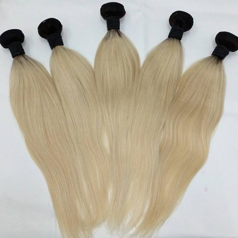 

Letsfly Ombre Color Straight Human Hair Bundles1B613 European Virgin Hair Extension Weft Factory Free Shipping