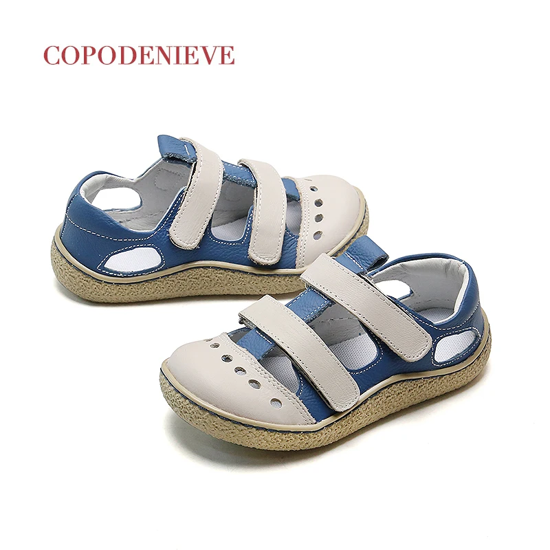 

COPODENIEVE 2020 Light Weight Wholesale Simple Stylish Summer Children Sport shoe Ankle-Wrap Sandals for Kids Boys, Grey