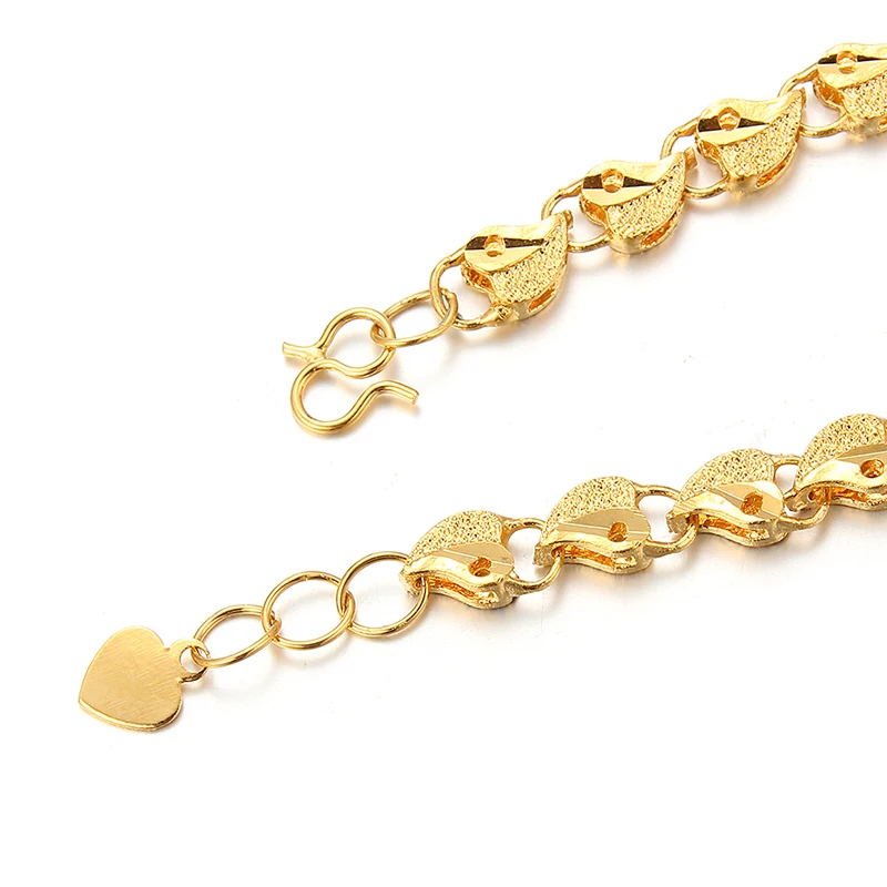 

Trendy Plated 24K Gold Multi shape Punk Bracelet Curb Cuban Chain Gold Color Bracelets Bangle For Men Women Jewelry Gifts