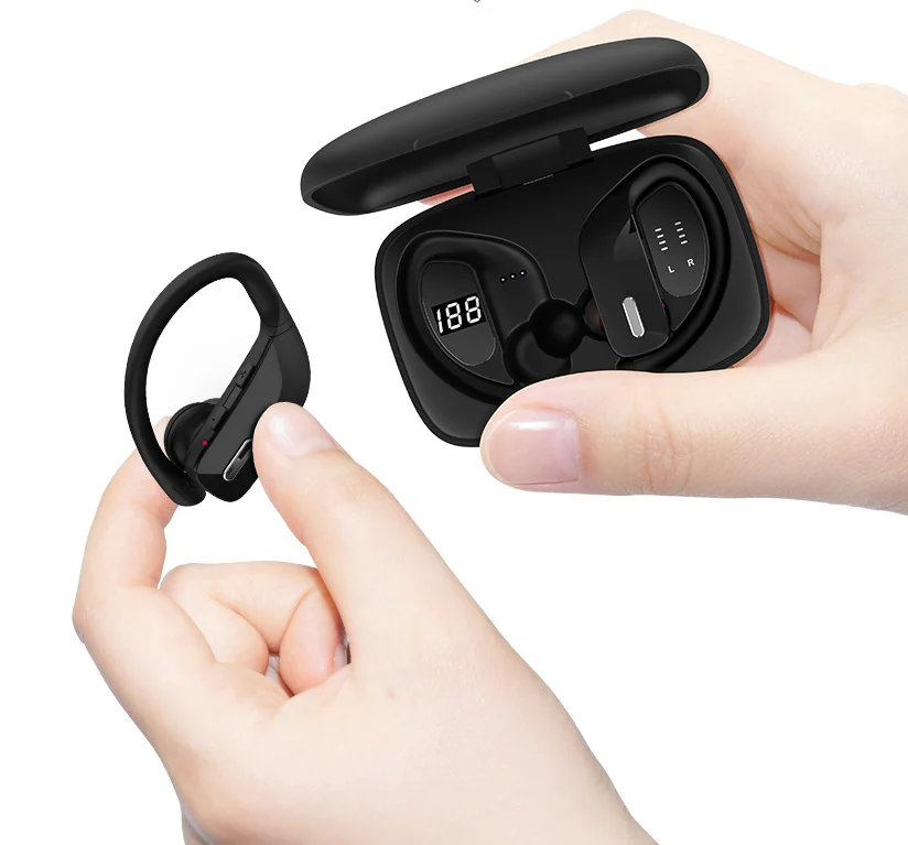 

T17 Wholesale earbuds High Quality Wireless Invisible Smart Ear Hook Earphones For Gaming Sports