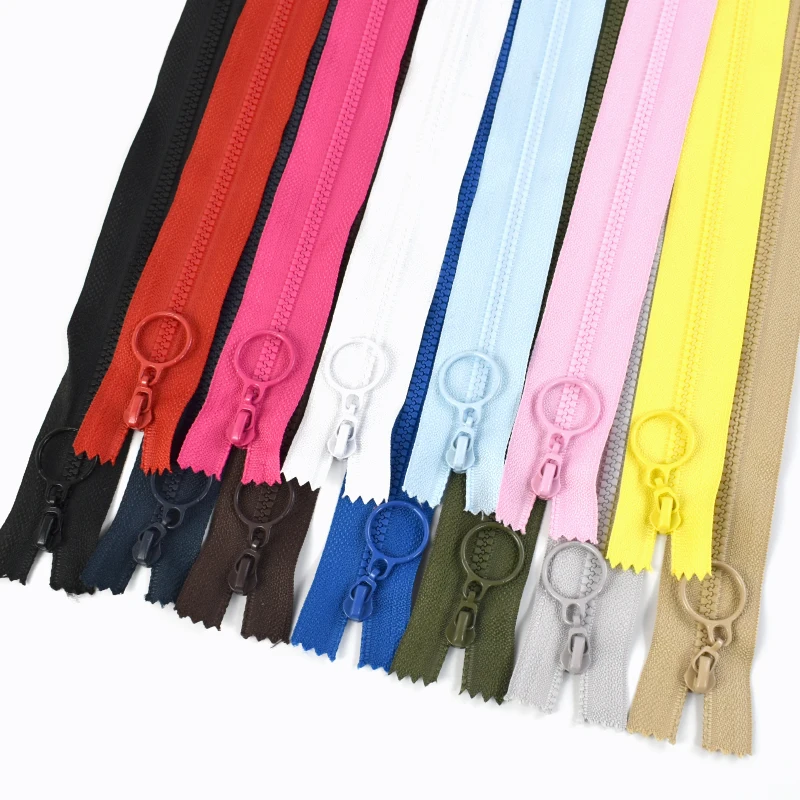 

A1-1 3# Multicolor Fashion Pull Ring Head Diy Handwork Close-end Resin Zipper