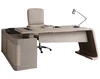 High-grade Nordic style desk simple modern PU leather surface executive table single supervisor
