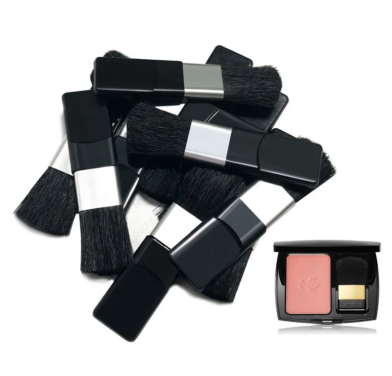 

General-purpose 55CM black handle small Makeup Aluminum tube horse hair blush brush disposable makeup tool