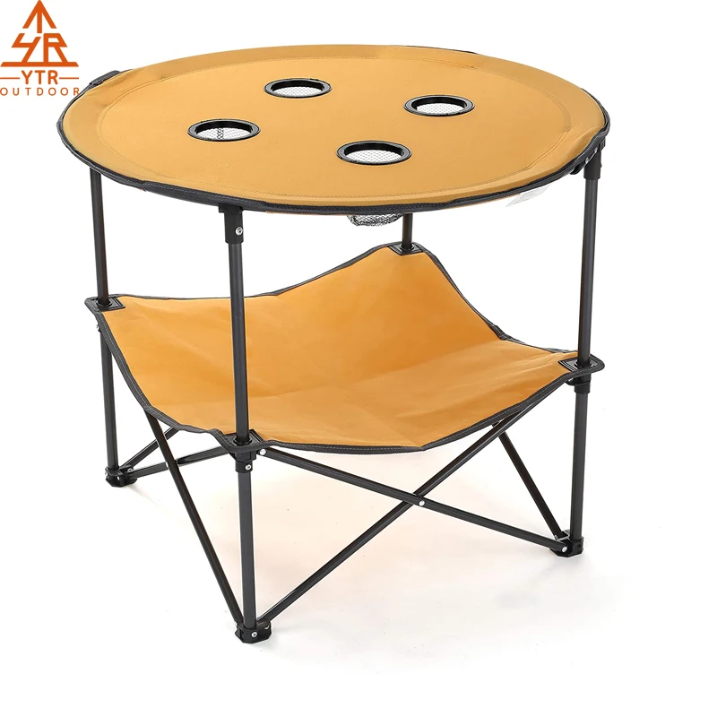 Npot Heavyduty Portable Folding Table 4 Cup Holders No Sag Surface