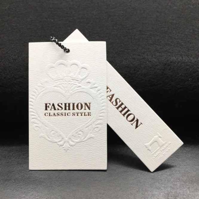 

Apparel Hangtag Labels Maker New Design Custom Your Own Name Logo 400 Gsm Paper Hang Tags For Garment, Panton color , cmyk, custom color,black,white,yellow,green,red,