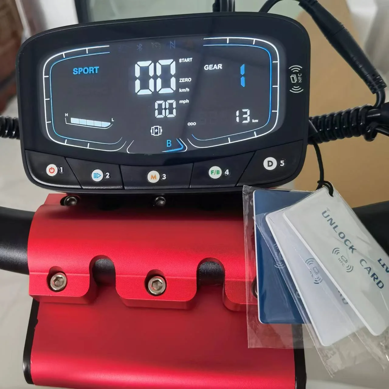 Electric Scooter Conversions Half Grip Assistant Button 60V/72V Controller A&B Display Ebike Throttle Twist Nfc Card With APP