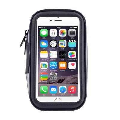 

New design waterproof leather mobile phone bracket cycling bag