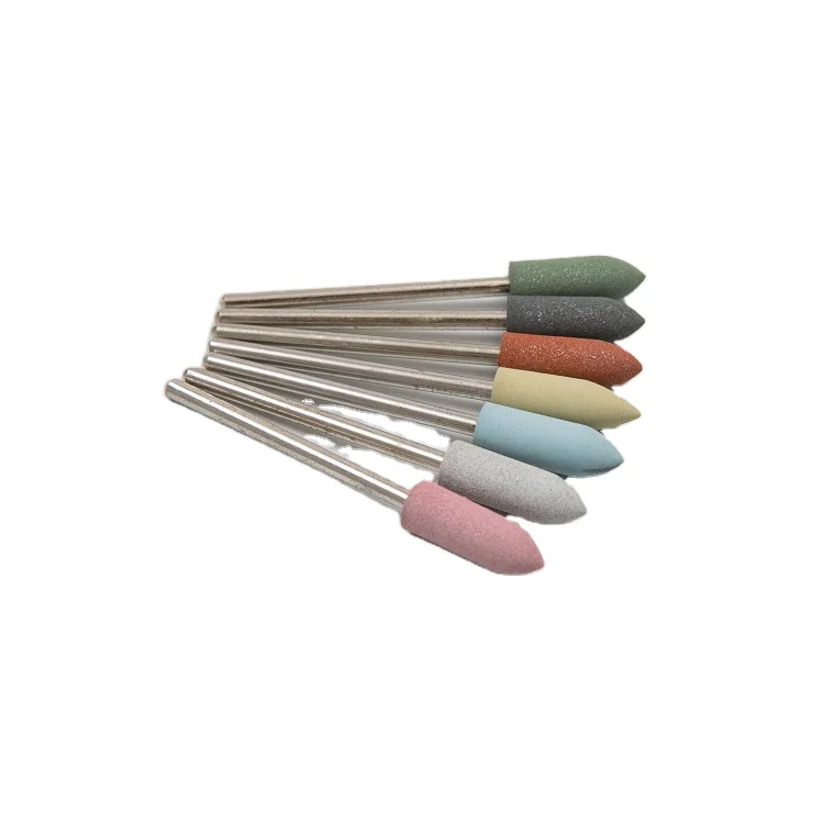 

Polishing Skin Silicone Drill Bit Efile For Manicure, Pink/blue/yellow/red/green/silver/black
