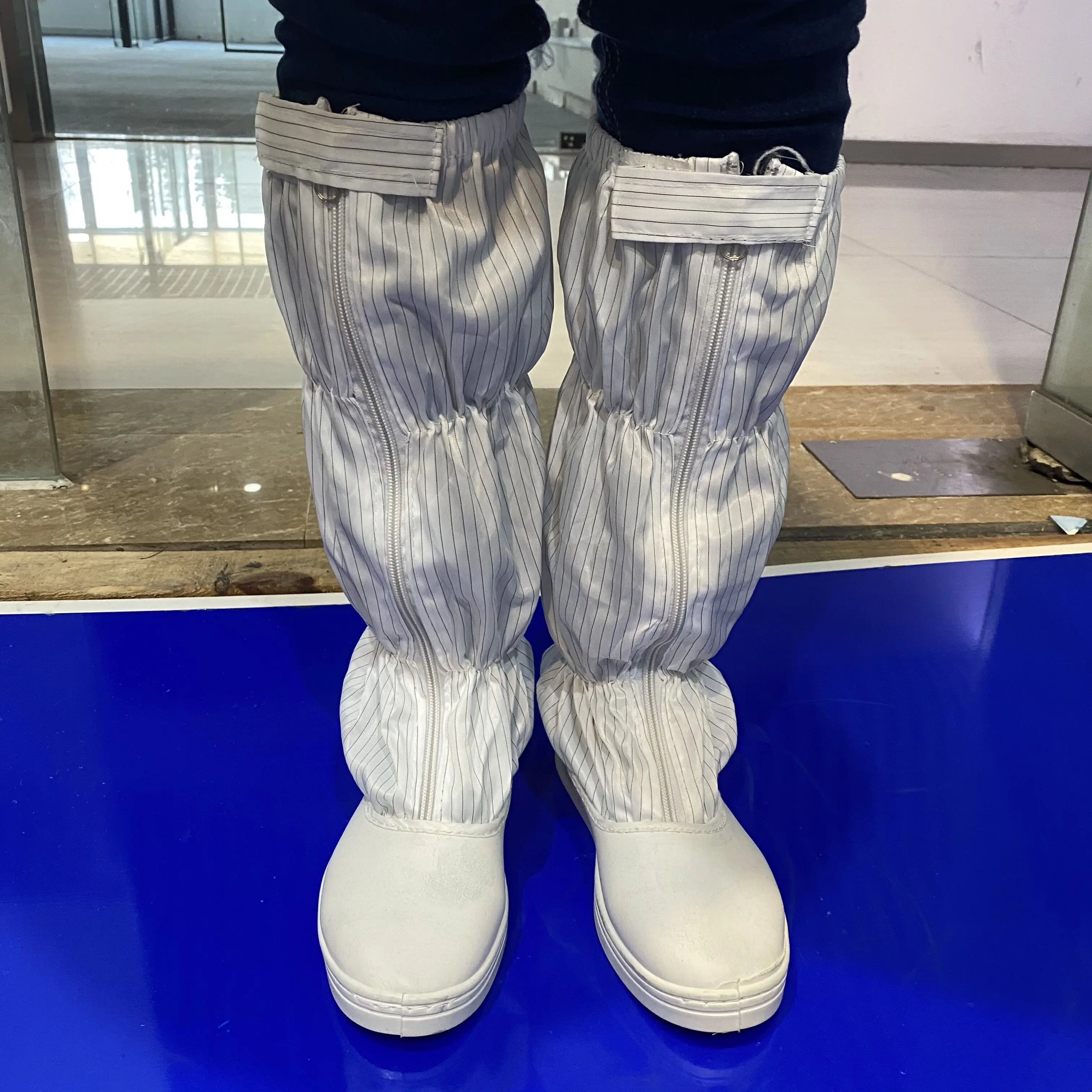 ESD PU booties White Color Industrial Safety Working bootie Cleanroom