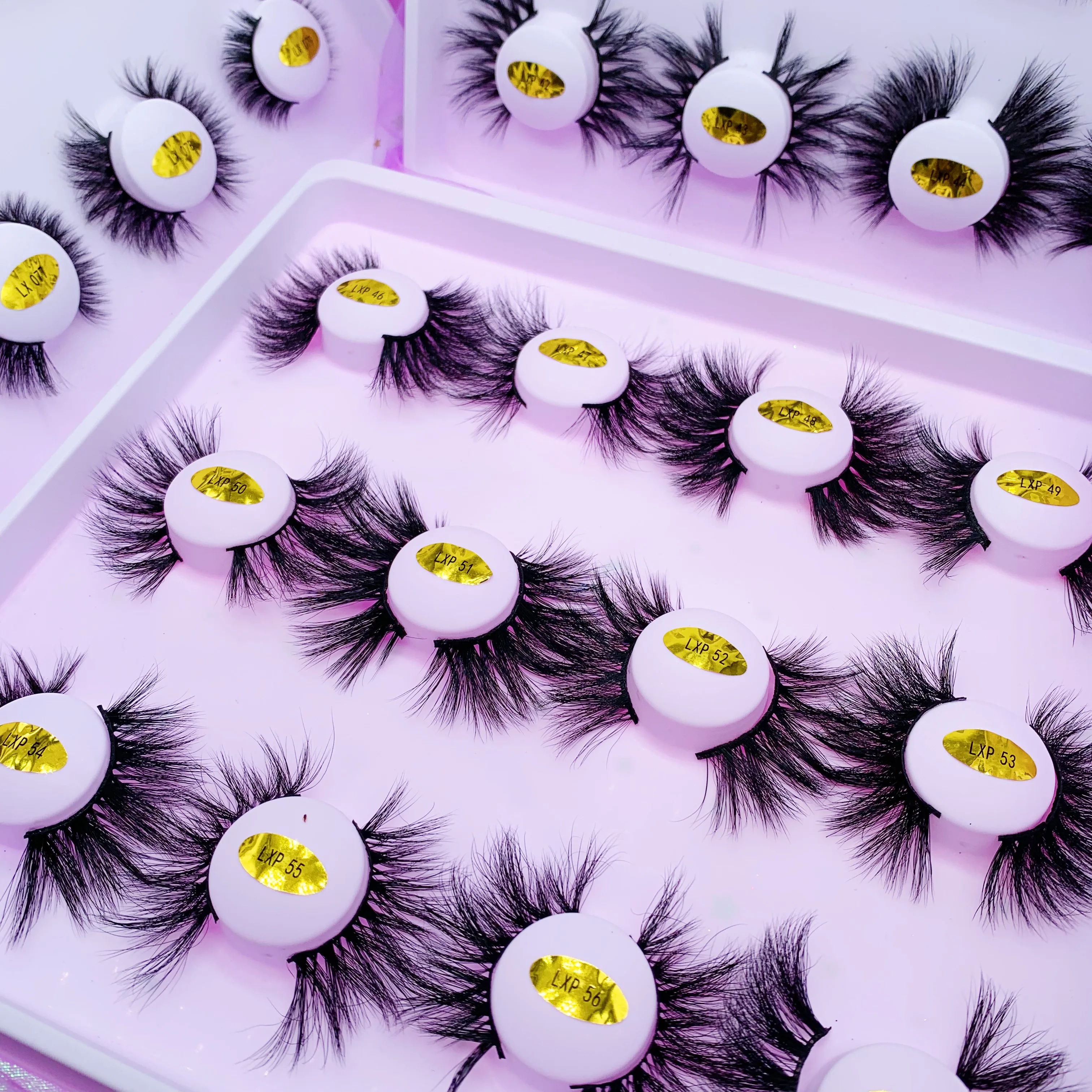 

25mm Fluffy Mink Eyelashes Luxury 100% Mink Eyelash Vendor With Private Label 25mm Eye Lashesh