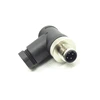 m12 connector right angle 4 pin 5 pin cable joint and cable molded