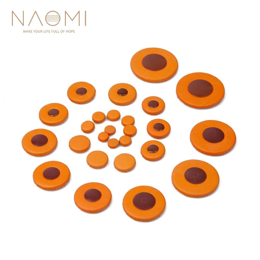 

NAOMI 26Pcs Soprano Saxophone Pads Sax Leather Pads Replacement, Orange