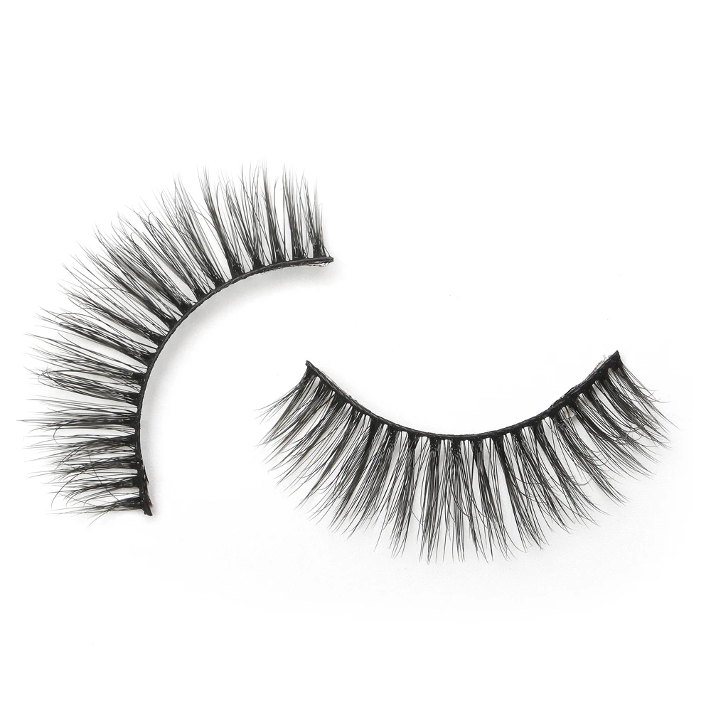 

Factory Price 11-12mm Chemical fiber Hand Made Comfortable and Breathable Magnetic Eyelashes No Glue No Eyeliner