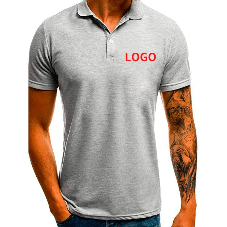 

Custom Logo Summer Men's Polo Shirt Solid Color Short Sleeve Casual Slim Fit Polo Shirt Men