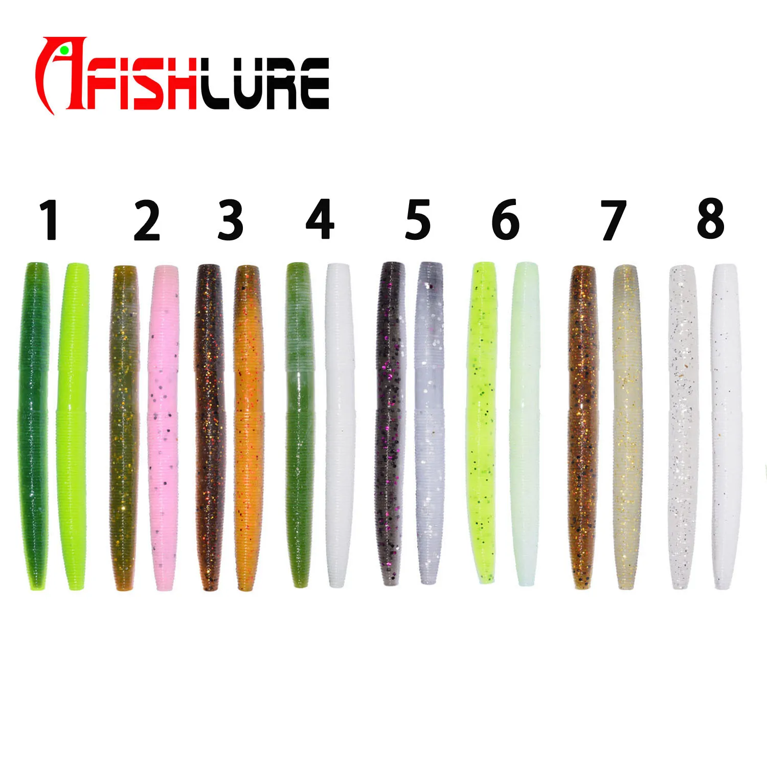 Artificial Bait Senko Worm 10cm 6.5g Bass Lure Soft Silicon Worm Lures ...