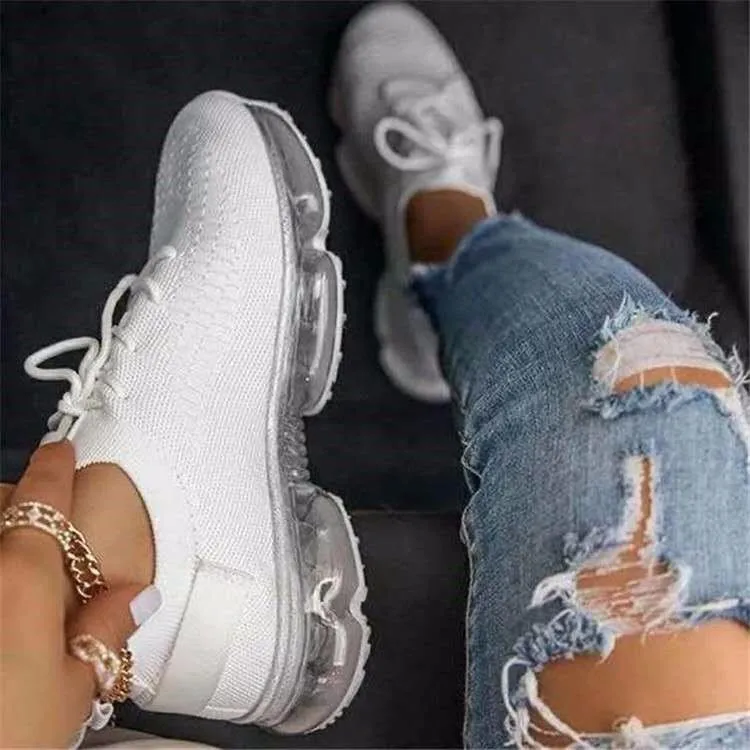 

New 2021 style running white women light air cushion sneakers ladies sport causal shoes, Khaki,white,black