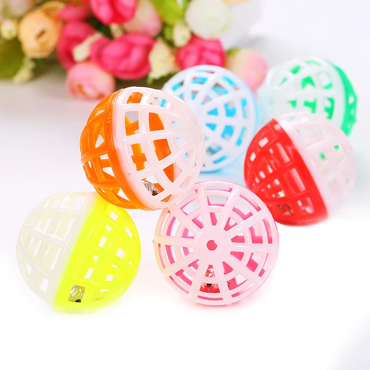 

Pet Interactive Toys Plastic Ball Walking Toys With Bells For Cat Puppy Playing Toys Supplies