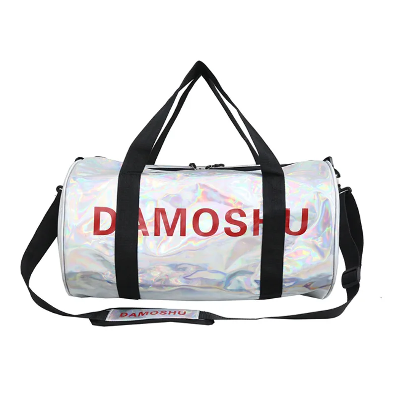 

V246 New multi function laser luxury weekend overnight travel bags holographic duffle bag