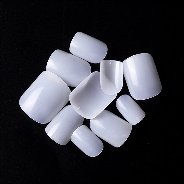 

500pcs Acrylic Full Cover Short Square Shapes False Nail Full Tips For Salon Professional Use And DIY Nail Art