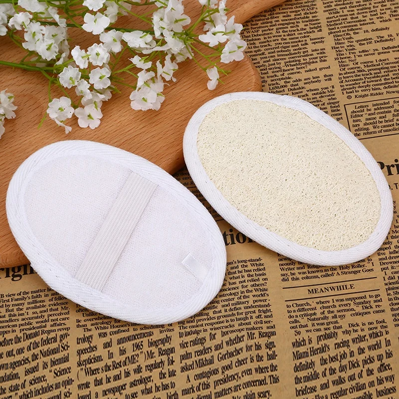 

Wholesale Natural Loofah Pads Skin Cleaning Shower Oval Bath Makeup Remover Spa Cuticle Trimmer Loofah Pads
