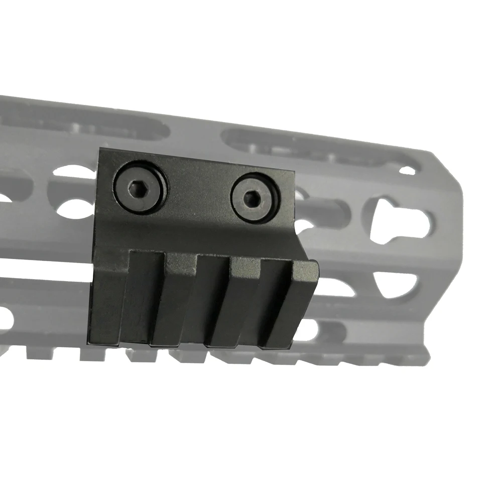 

Fyzlcion Keymode 3 Slot Picatinny Weaver Rail 45 Degree Offset Mount Alumnum, Black