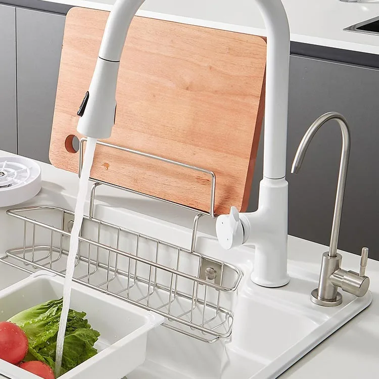 white-inset-kitchen-sink-rs7848-cup-washer-position-stainless-basket-rack-chopping-board-upright