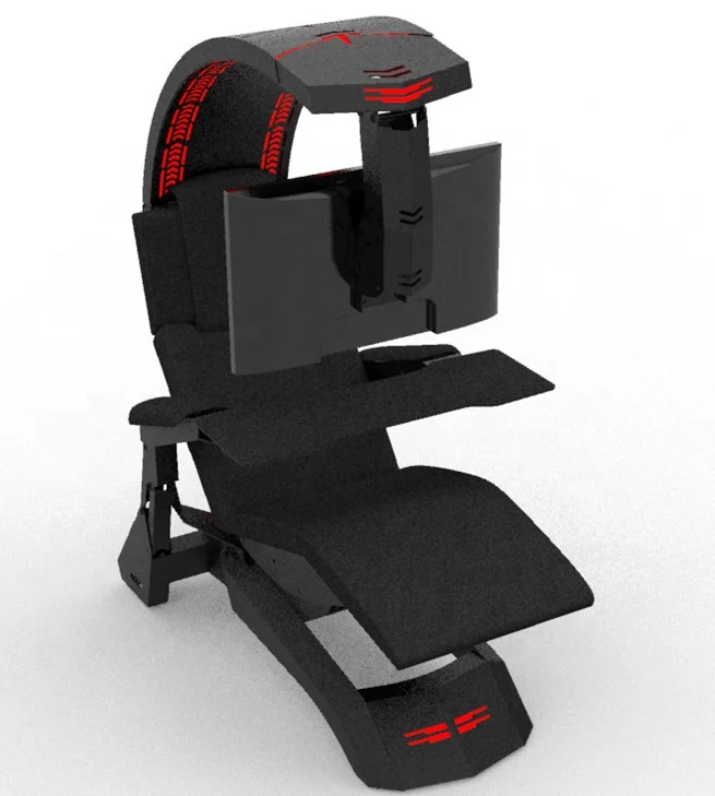 
IW-C4 Most Insane INGREM gaming workstation chair design workstation with recline and support 1 - 3 monitors 