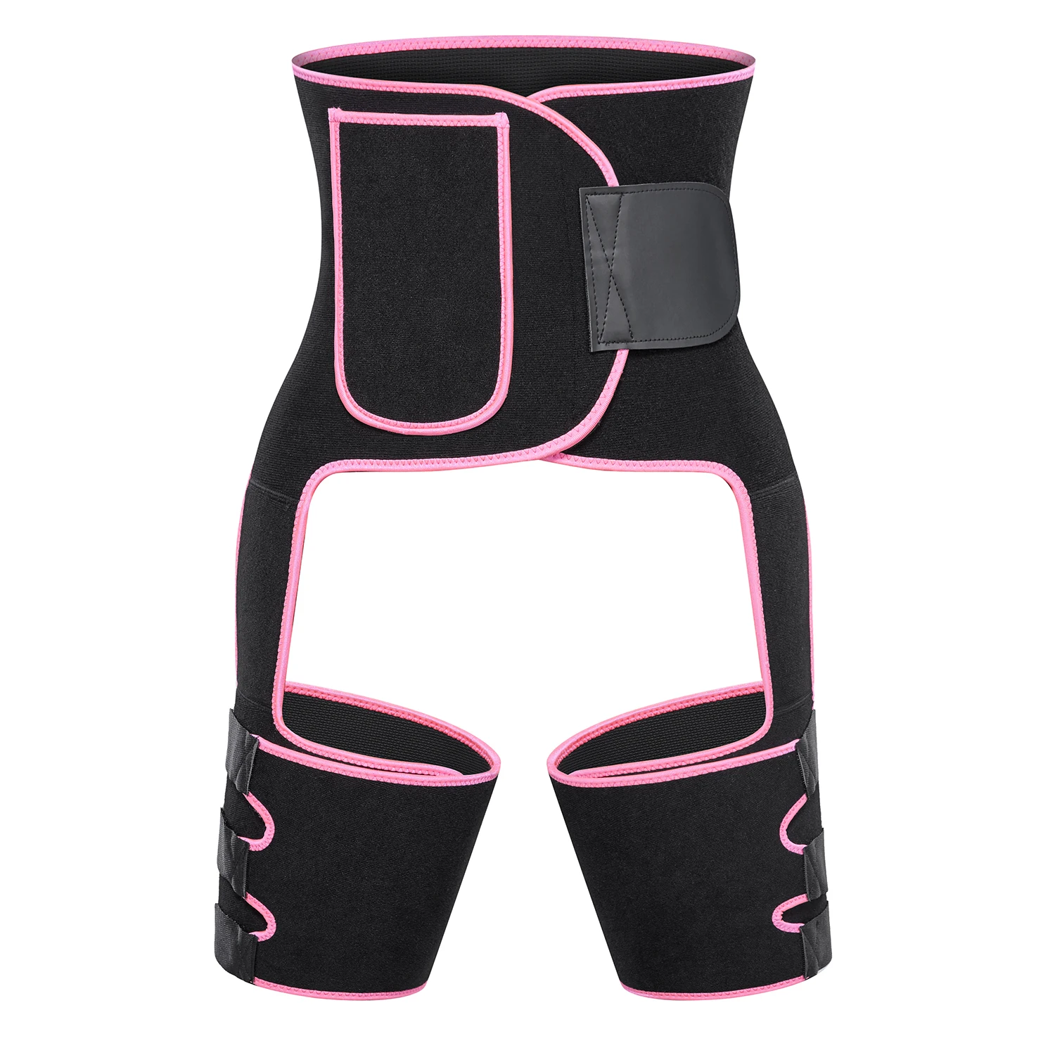 

3 in 1 Sauna Shaper nylon Waist Trainer Body Shapewear Women Thermo Belt Fitness Thigh Trimmer High Waist Slimming Sheath, Customized color