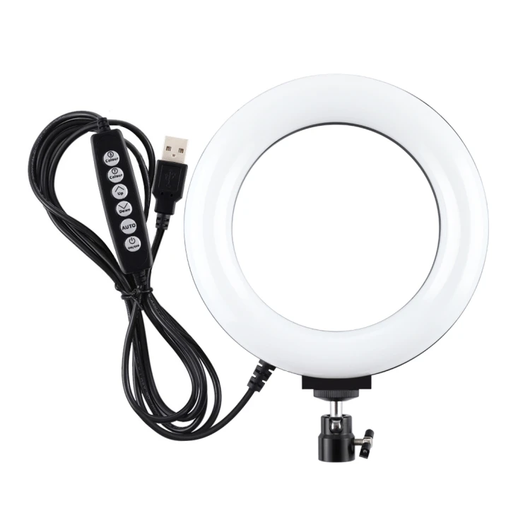 

Dimmable PULUZ 6.2 inch 16cm USB 10 Modes 8 Colors RGBW LED Selfie Ring Light with Tripod Ball Head For Video Vlog Photography