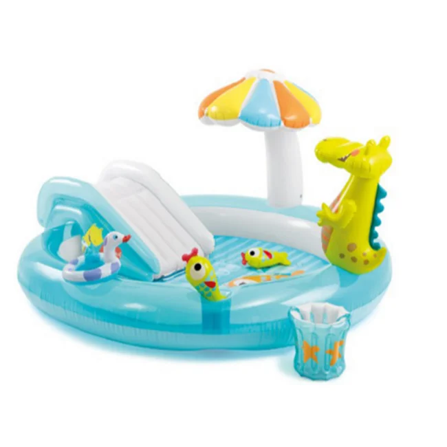 

Outdoor Swimming Pool For Children PVC Baby Cartoon kids Swimming Pool Inflatable, Green