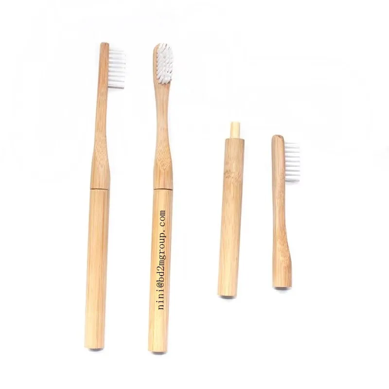 

100% Biodegradable Soil Compostable Castor Oil Bristles Replaceable Brush Head Bamboo Toothbrush