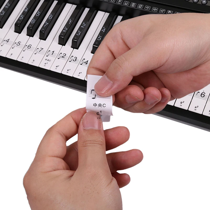 

Piano Sticker Transparent Piano Keys Electronic Keyboard Key Sticker Piano Stave Note Sticker For Key Music Decal