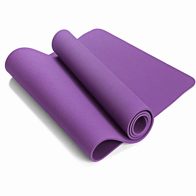 

Wholesale Fitness Double Sided Custom Logo 6mm TPE Yoga Mat with Position Line, Customized and displayed