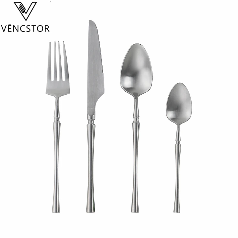 

Custom Silverware Cutlery Set Manufacturers Silver Plated Flatware For Restaurant, Sliver