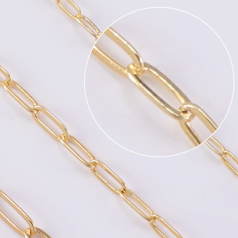 

18k gold plated brass chains for jewelry making gold filled charms for jewelry making Back chain for jewelyr making