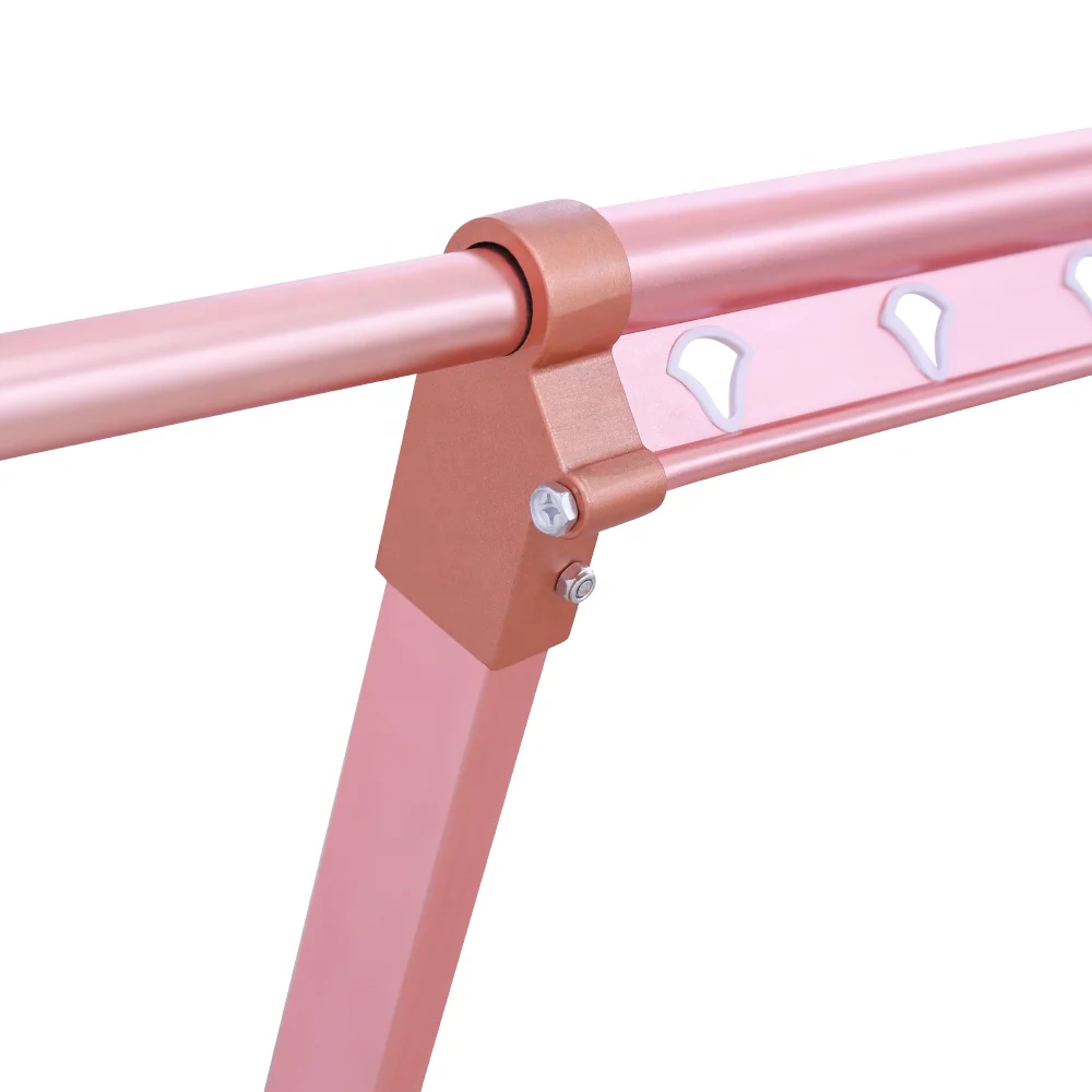 
Multifunction aluminum Folding Premium Quality Laundry Drying Racks Rose Gold Clothes Rack 