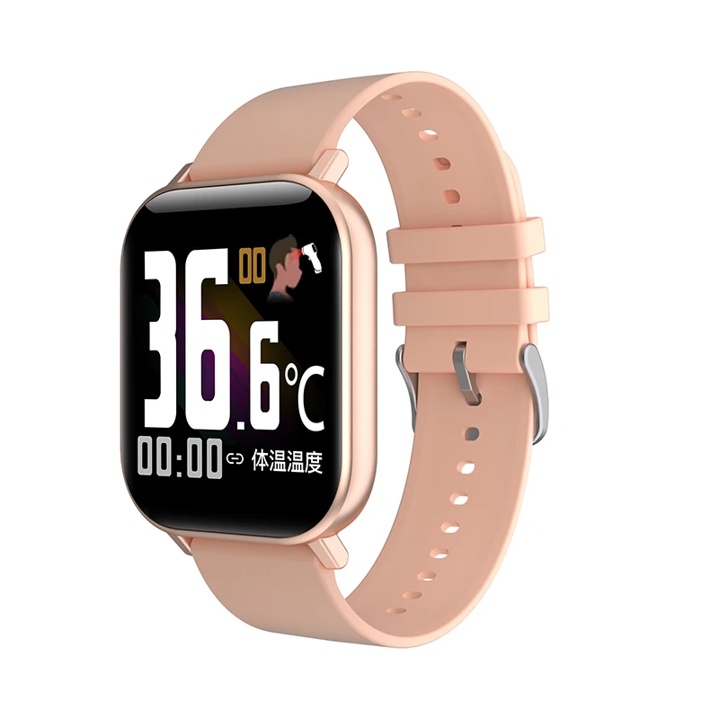 

T68 High-Precision Body Temperature Ladies Women Smart Watch Pink Sport Mode 200mAh Smart Watches For Women