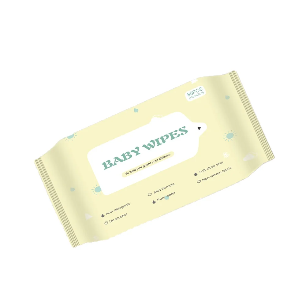 

China Factory Price OEM 80pcs Free Sample Natural Soft Water Baby Wipes