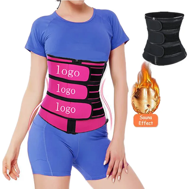 

Oversea Warehouse Wholesale Custom 3 Belt Neoprene Waist Trimmer Slimming Trainer Latex Waist Trainer Women's Shapers