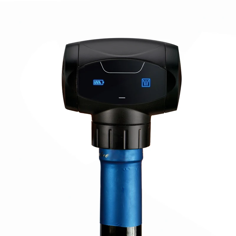 

automatic electric wine saver vacuum pump stopper with LED light, Black