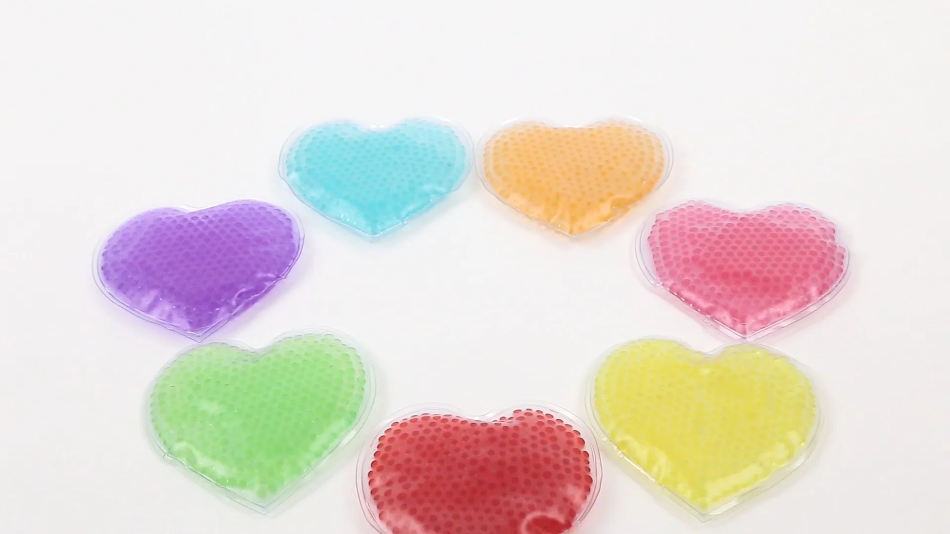 心形热和冷包装彩色凝胶小球填充-非常适合疲惫的眼睛,儿童伤害凝胶珠