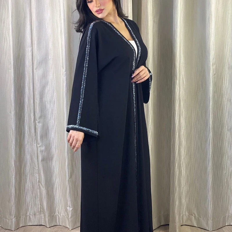 

Exporting Middle East Style Hand Made Bead Abaya Dress Open Front Arab dress STAB027, Picture